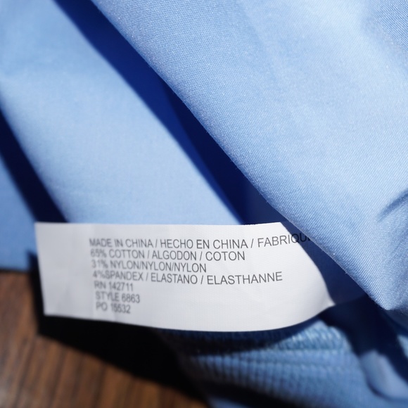 ELOQUII  balloon sleeve pullover top light blue - Picture 7 of 7